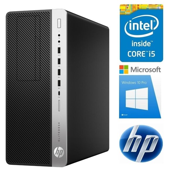 HP Computer PC 800 G3 EliteDesk TWR i5-6500 4x3,2 GHz 8GB  RAM 250 SSD & 500GB HDD Windows 10 Pro