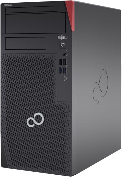Fujitsu Esprimo P7010 Tower PC Desktop-Computer, Prozessor Core i3-10100, RAM 16 GB, NVMe 512 GB, Windows 11 Pro