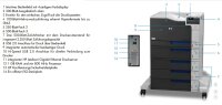 HP Color LaserJet  CP5525 DN & 6 Papierfächer Rollbarer Farblaser Drucker 30 Seiten / Min