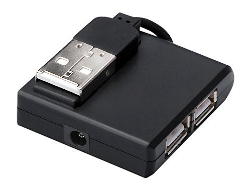 DIGITUS USB 2.0 High-Speed Hub 4-Port, 4x USB A Buchse, 1x USB A Stecker, inkl. USB Kabel, Windows & Mac kompatibel, schwarz