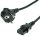 ROLINE Kaltgerätekabel C13, Schutzkontaktstecker, schwarz, 3 m
